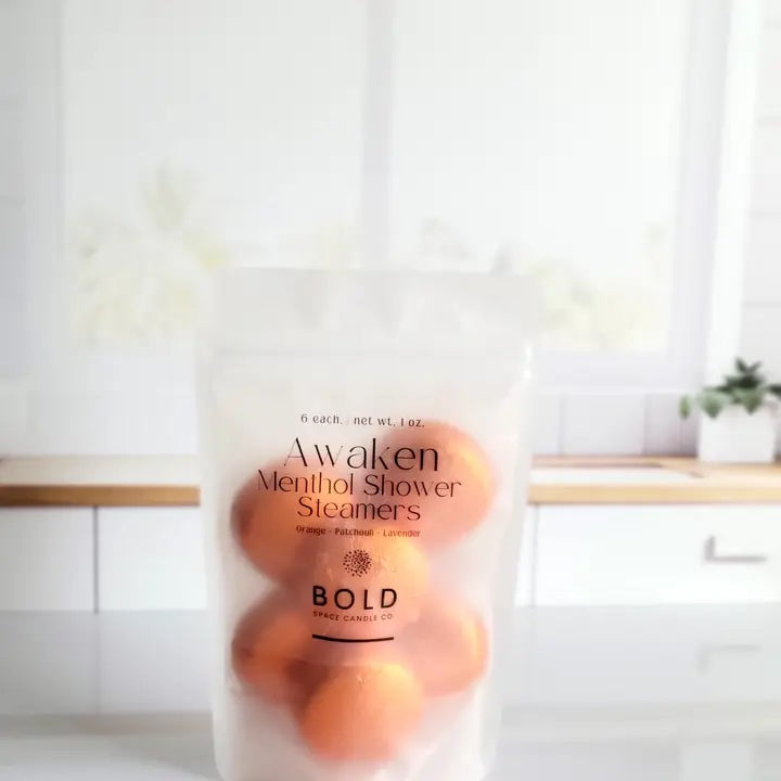 Awaken Citrus Shower Steamers w/ Menthol Crystals