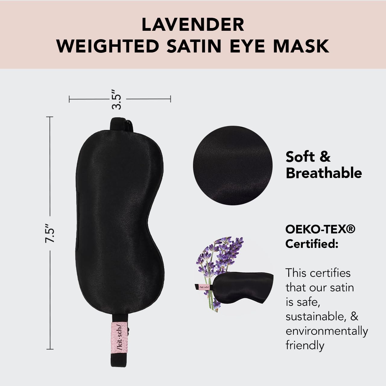 Lavender Weighted Satin Eye Mask