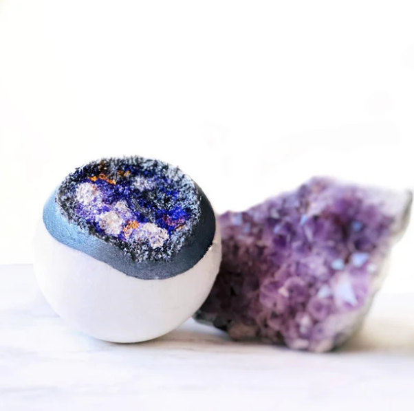 Amethyst Hand Painted Geode Bath Bomb