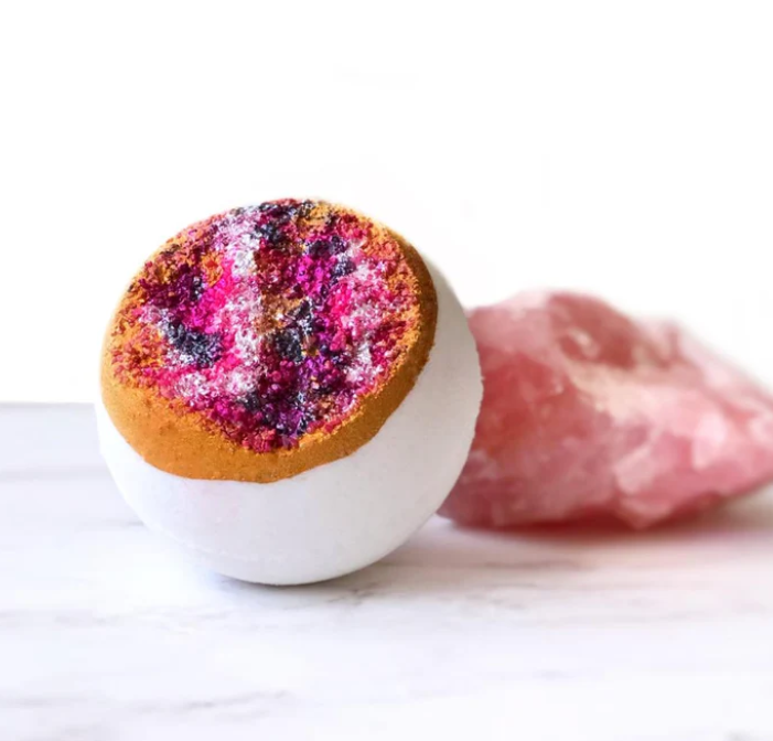 Pink Quartz Hand Painted Geode Bath Bomb