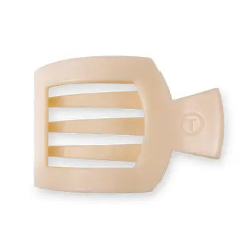 Square Flat Hair Clip - Almond Beige