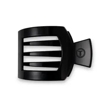 Square Flat Hair Clip - Jet Black