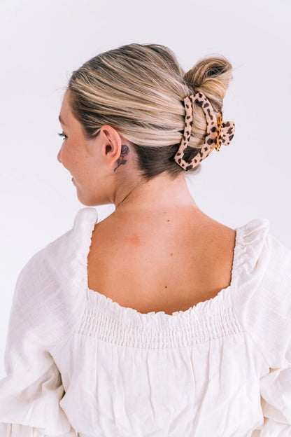 Open Hair Clip - Blonde Tortoise