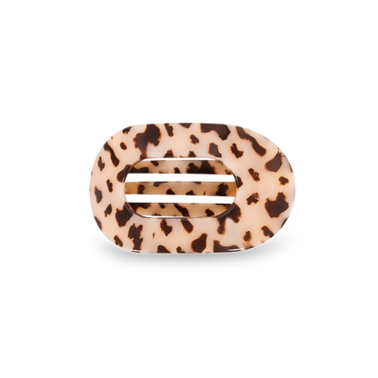 Round Flat Hair Clip - Blonde Tortoise