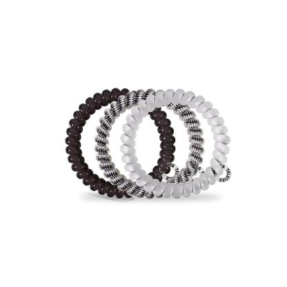 Spiral Hair Coils - Silver Flames (Small)